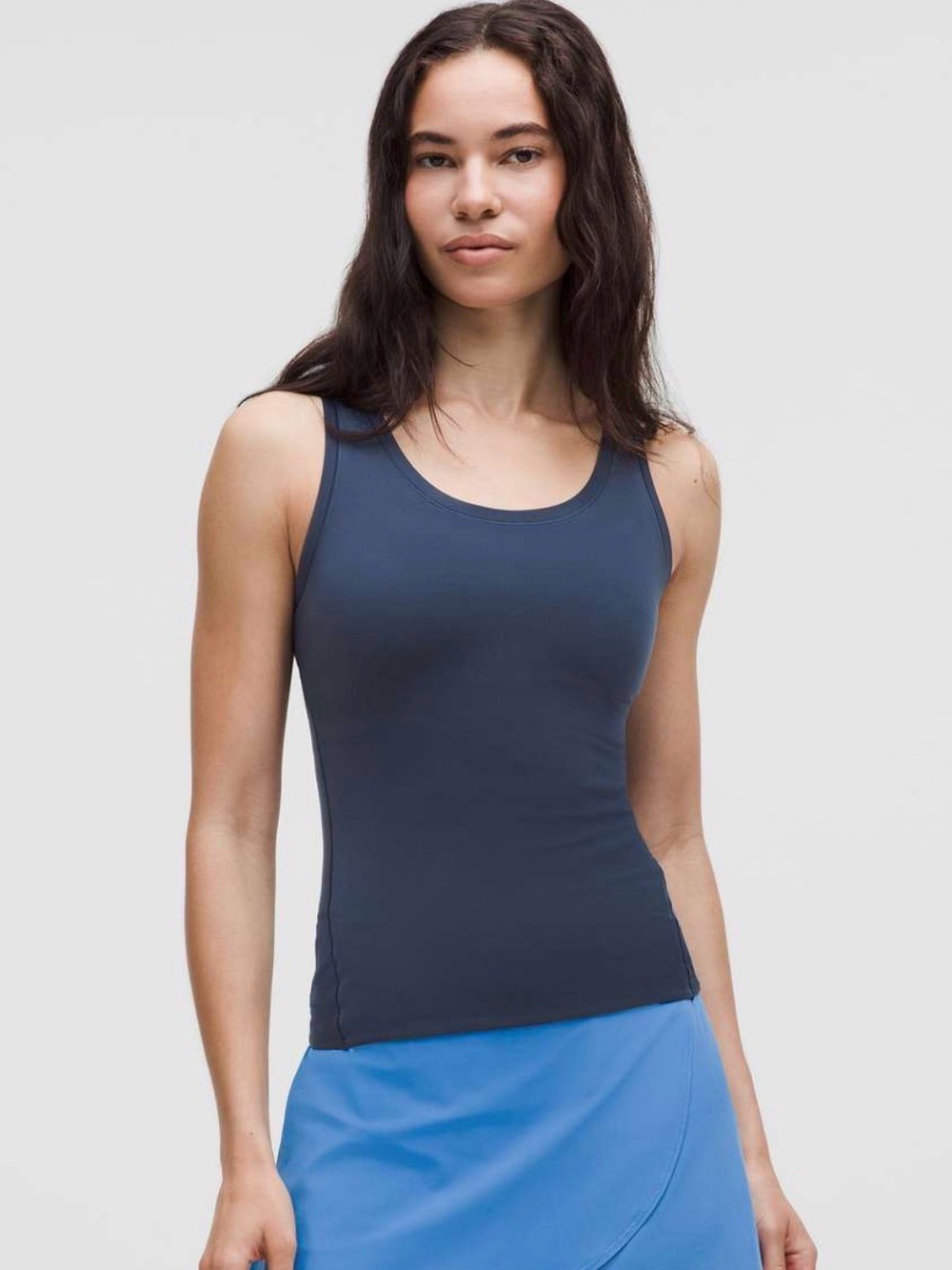 lululemon Wundermost Nulu Scoop Neck Navy Tank Top Size Medium